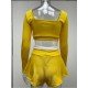  Fashion Sports Colorblock Patchwork Culottes Suit