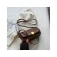 Vintage Solid Brown Shoulder Bags For Ladies