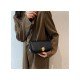 Vintage Solid Brown Shoulder Bags For Ladies