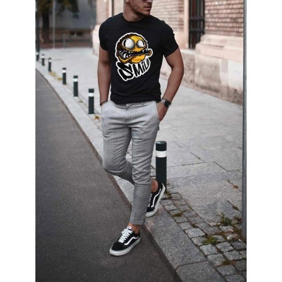  Casual Sports Men's Printed Short Sleeve Tee