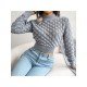 Mock Neck Stylish Ladies Pullover Sweater