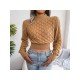 Mock Neck Stylish Ladies Pullover Sweater