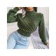 Mock Neck Stylish Ladies Pullover Sweater