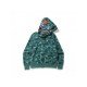  Hip-hop Camouflage Shark Zipper Hooded For Men