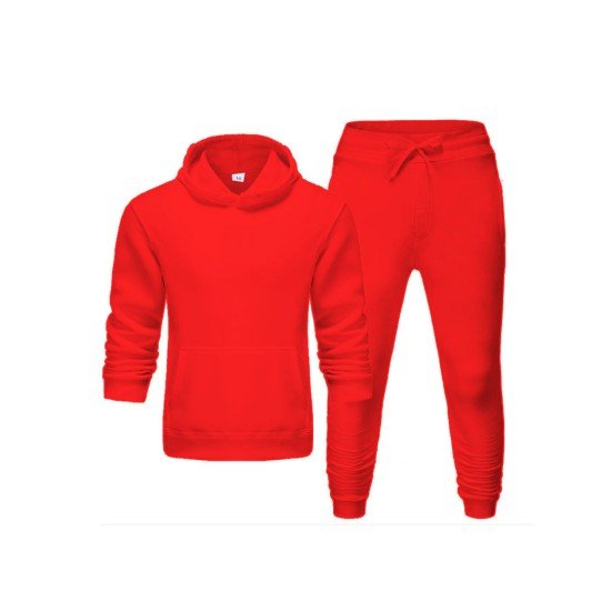 New Solid Hoodie Workout Clothes Set