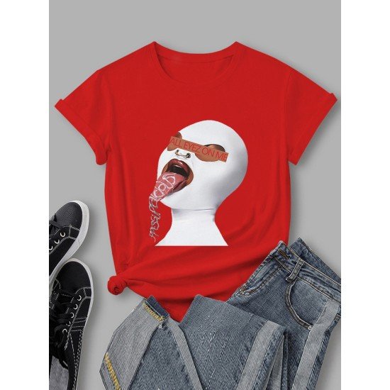 Sexy Ladies Graphic White T Shirts 