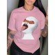 Sexy Ladies Graphic White T Shirts 