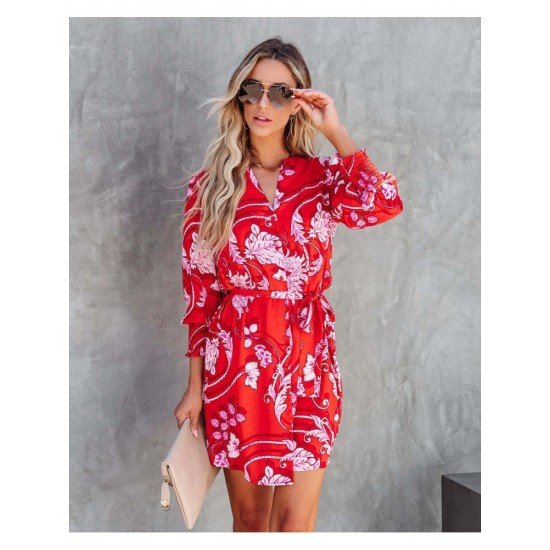 Fall Casual Loose Long Sleeve Dresses