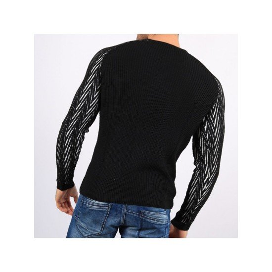 Round Neck Raglan Sleeve Men's Sweater