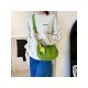  College Simple Pure Color Canvas Shoulder Bag