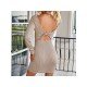 Backless Long Sleeve Solid Short Dresses For Women