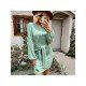 Casual Puff Sleeve Solid Fall Short Dress