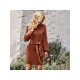 Casual Puff Sleeve Solid Fall Short Dress