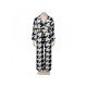 Houndstooth Color Blocking Plus Size 2 Piece Sets