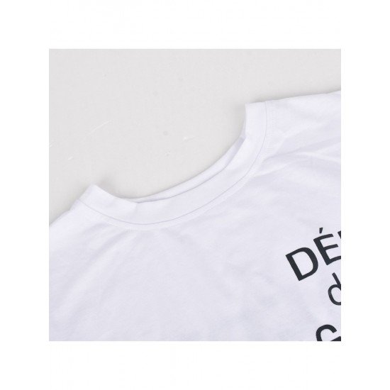 Simple Casual Letter Printed T Shirts For Women