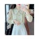  2022 Fall French Lace Embroidery Long Sleeve Shirt