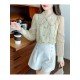  2022 Fall French Lace Embroidery Long Sleeve Shirt