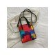  Fashion Contrast Color Plaid Women's Satchels