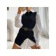 Sleeveless Slit Black Sweaters For Women