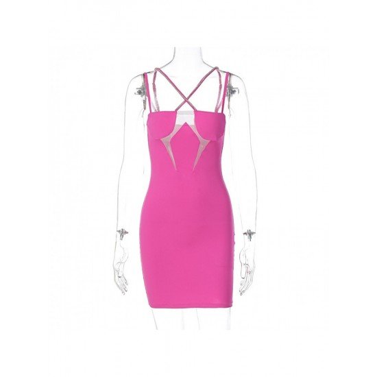  2022 Summer Sexy Rhinestone Hip Sleeveless Dress