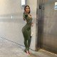  Sexy Pure Color Backless Jumpsuit For Women