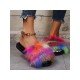  2022 Flat Fur Home Slippers For Women