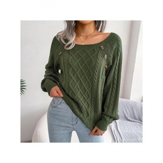  Casual Pure Color Women's Knitted Sweaters