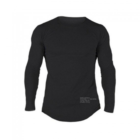  Casual Round Neck Men's Long Sleeve Top