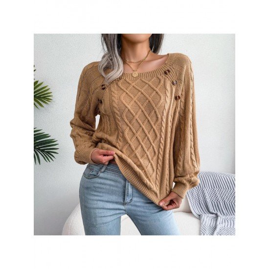  Casual Pure Color Women's Knitted Sweaters