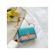  Fashion Contrast Color Patchwork PU Shoulder Bags