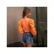 Puff Sleeve Solid Cropped Tops For Women