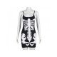  Sexy U Neck Skull Printing Women's Sleeveless Dress