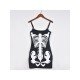  Sexy U Neck Skull Printing Women's Sleeveless Dress