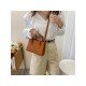  PU Pure Color Messenger Bag For Women