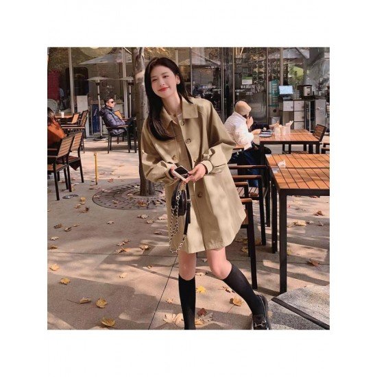  2022 Korean Casual Pure Color Women's Coats