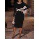  2022 Casual Round Neck Hollowed Out Women's Dress