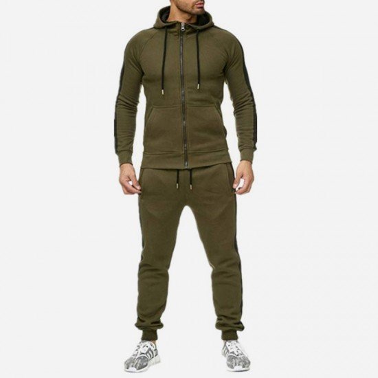  2022 Casual Hooded Long Suit For Men