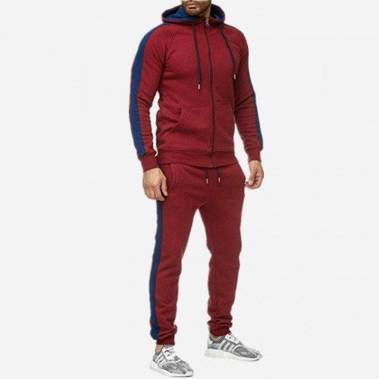  2022 Casual Hooded Long Suit For Men