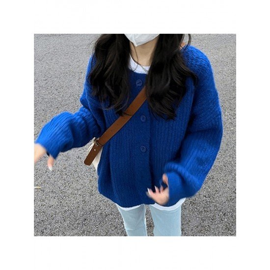  2022 New Pure Color Lazy Style Sweater