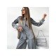  2022 Satin Feather Patchwork Women's Two-Piece Suit