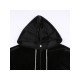 Striped Patchwork Velvet Hooded Coats For Women