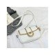 Stone Pattern Heart Twist Lock Shoulder Bags