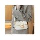 Stone Pattern Heart Twist Lock Shoulder Bags