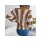 Women Lantern Sleeve V-Neck Sweater