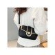 Stone Pattern Heart Twist Lock Shoulder Bags