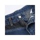 Designer Patchwork Loose Straight Leg Blue Ladies Jeans