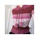  Striped Contrast Color Hooded Collar Coats