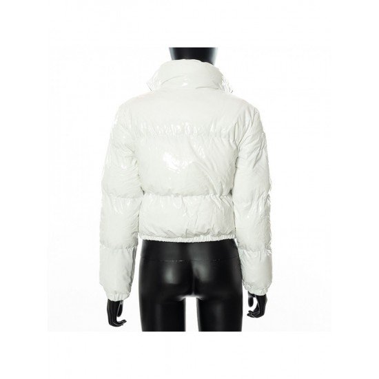  Winter New Women's Solid Zipper Short Down Coats