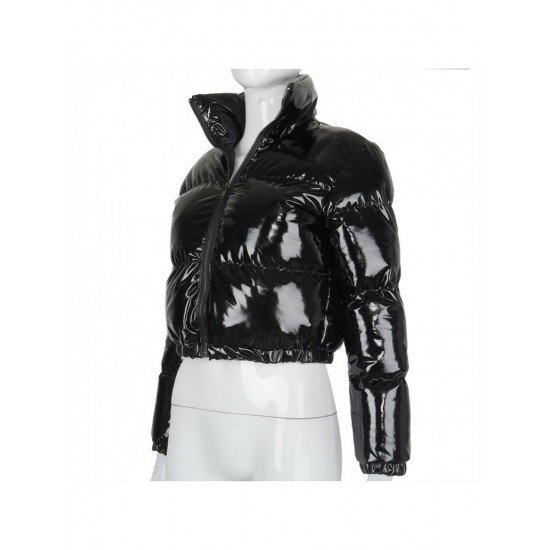  Winter New Women's Solid Zipper Short Down Coats