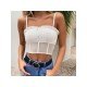  Summer Pure Color Square Collar Women's Sleeveless Vest